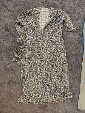 Apt. 9 Brown and cream Wrap Dress